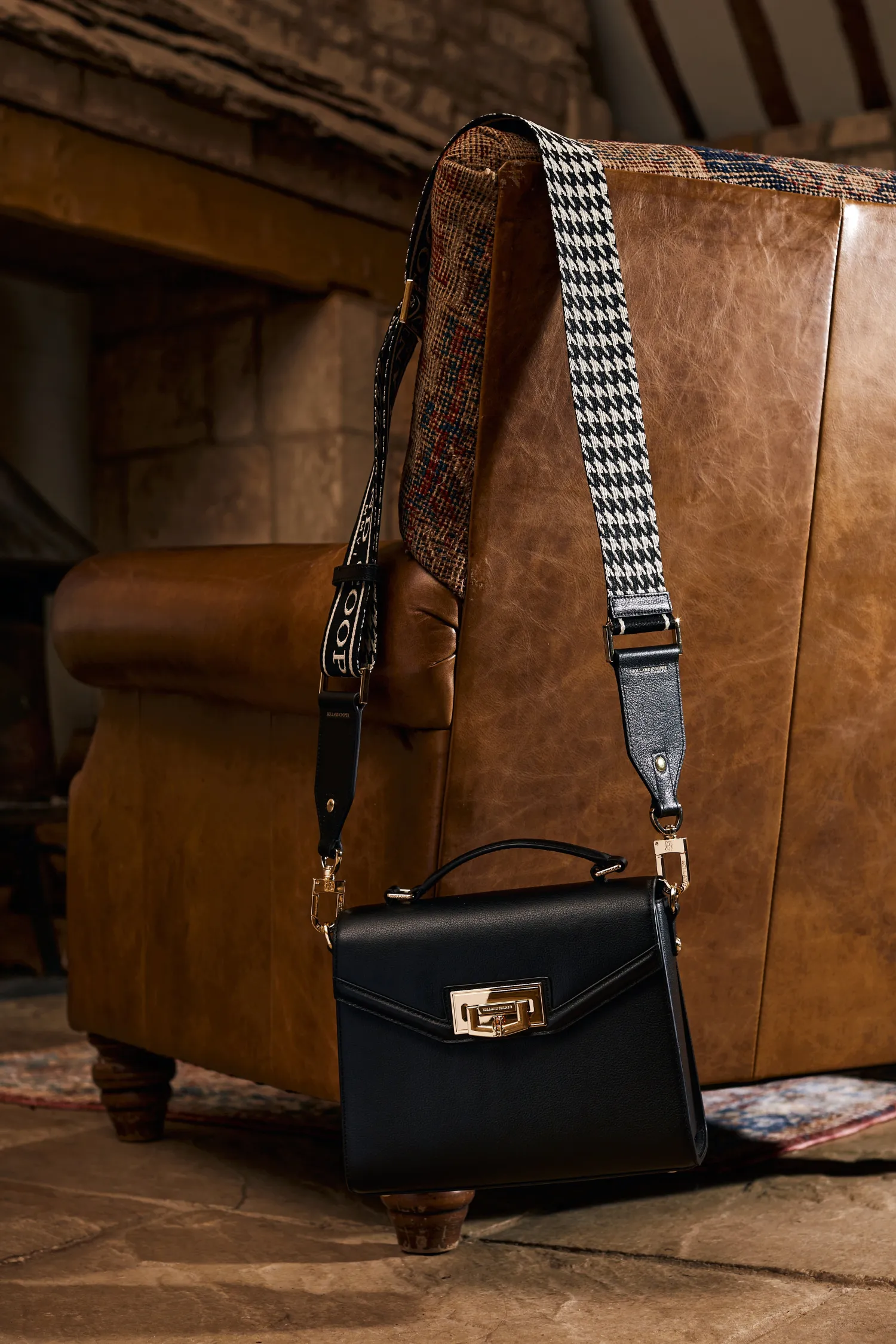 Sale Abbot Bag Strap (Ecru Houndstooth) Women Bags|Bags