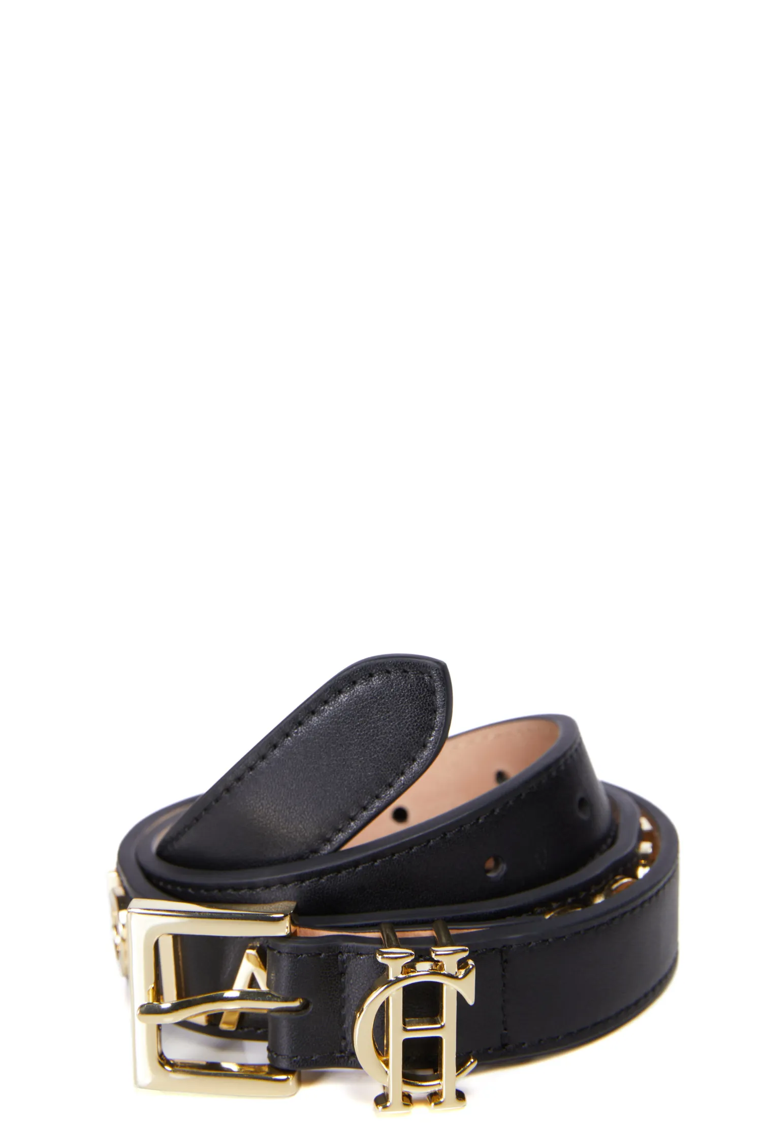 Clearance Abbot Leather Belt (Black Gold) Women Belts|Belts