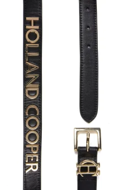 Clearance Abbot Leather Belt (Black Gold) Women Belts|Belts