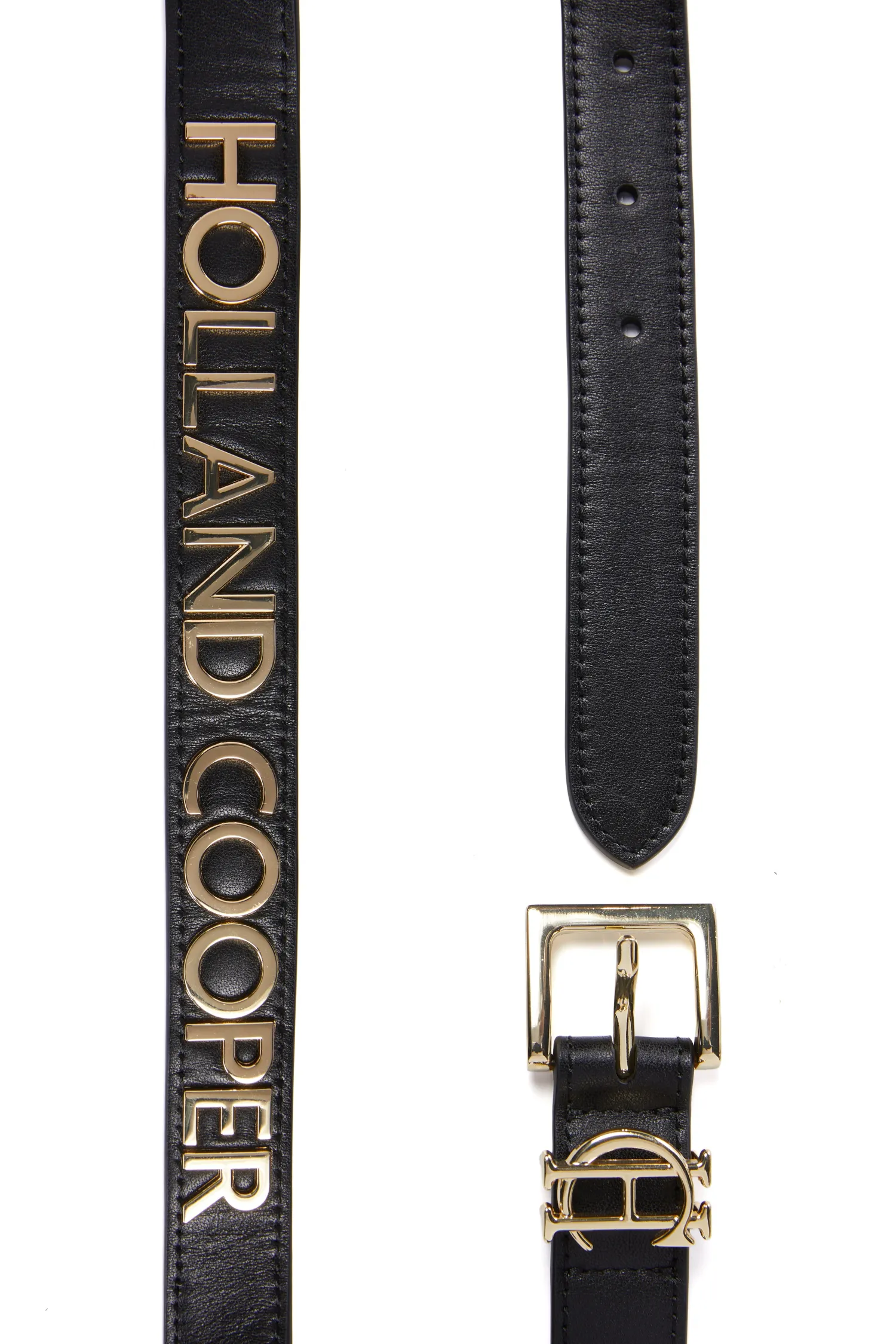 Clearance Abbot Leather Belt (Black Gold) Women Belts|Belts