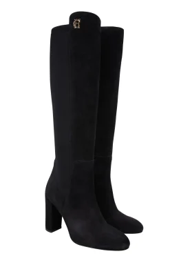 Outlet Albany Heeled Boot (Black Suede) Women Boots