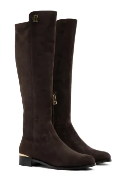 Discount Albany Knee Boot (Chocolate Suede) Women Boots
