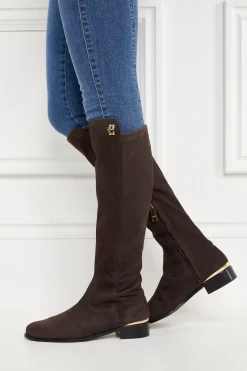 Discount Albany Knee Boot (Chocolate Suede) Women Boots