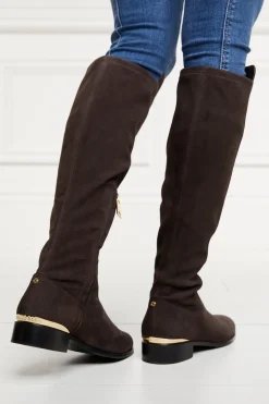 Discount Albany Knee Boot (Chocolate Suede) Women Boots