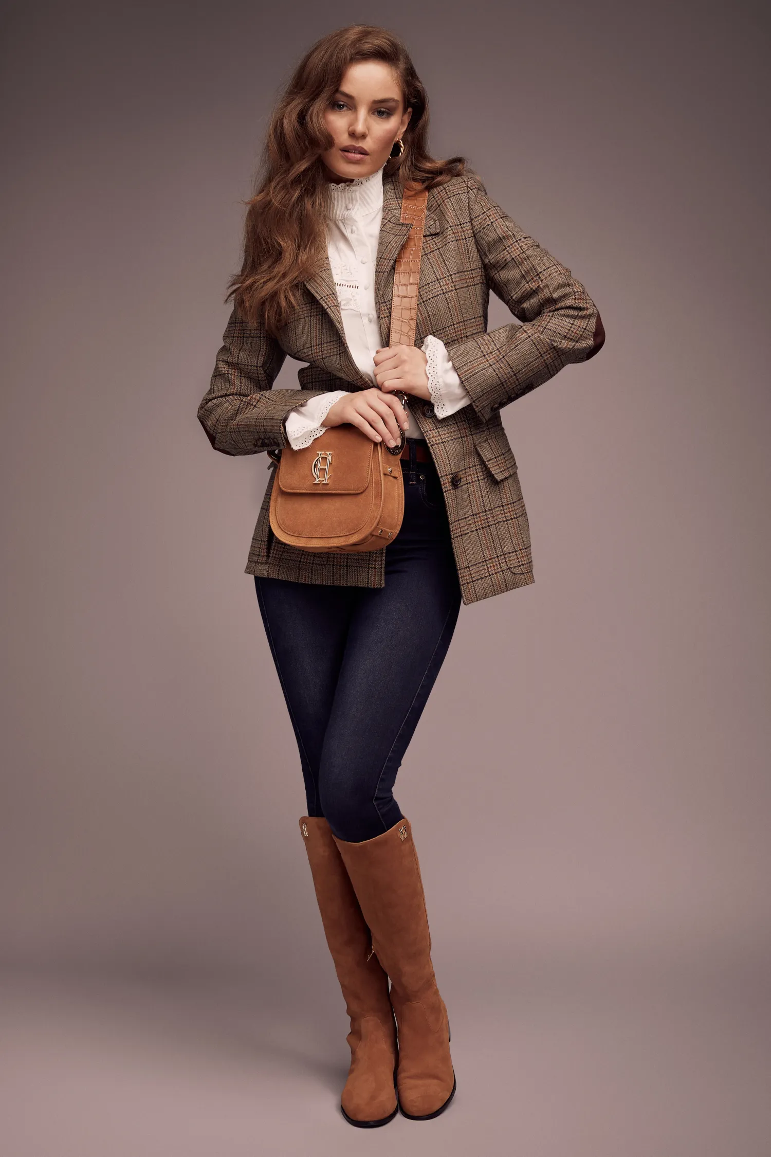 Hot Albany Knee Boot (Tan Suede) Women Boots