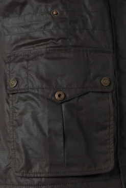 Discount Alma Wax Gilet (Dark Olive) Women Gilets