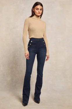 Discount Amoria Flared Jean (Deep Indigo) Women Jeans
