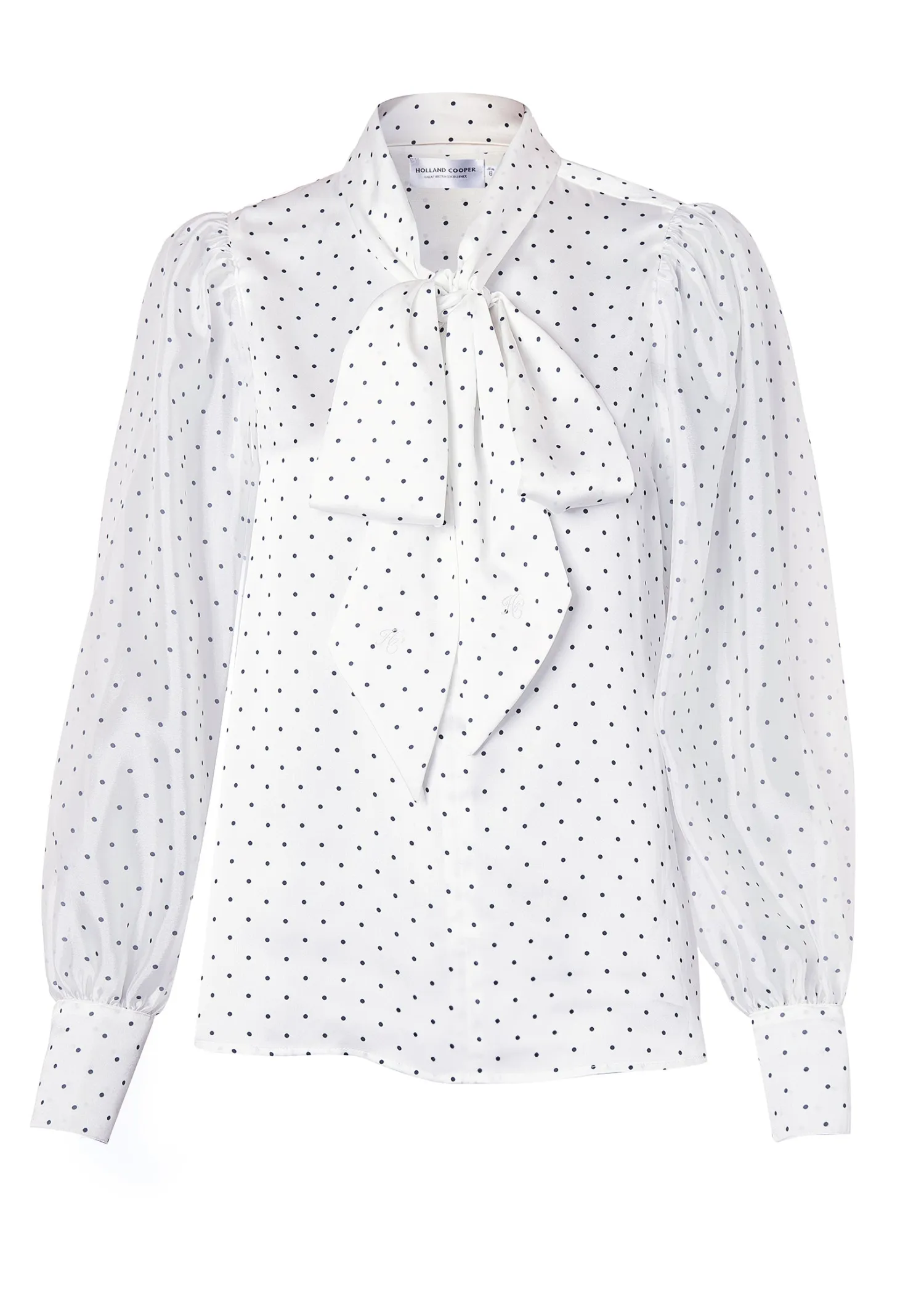 New Ariella Blouse (White Polka Dot) Women Court Shoe|Shirts & Blouses