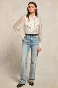 New Ariella Blouse (White Polka Dot) Women Court Shoe|Shirts & Blouses