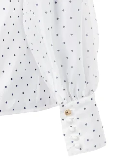 New Ariella Blouse (White Polka Dot) Women Court Shoe|Shirts & Blouses