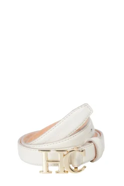 New Atelier Ultra Slim Belt (Off White) Women Belts|Belts