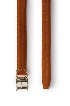 Outlet Atelier Ultra Slim Belt (Tan Suede) Women Belts|Belts