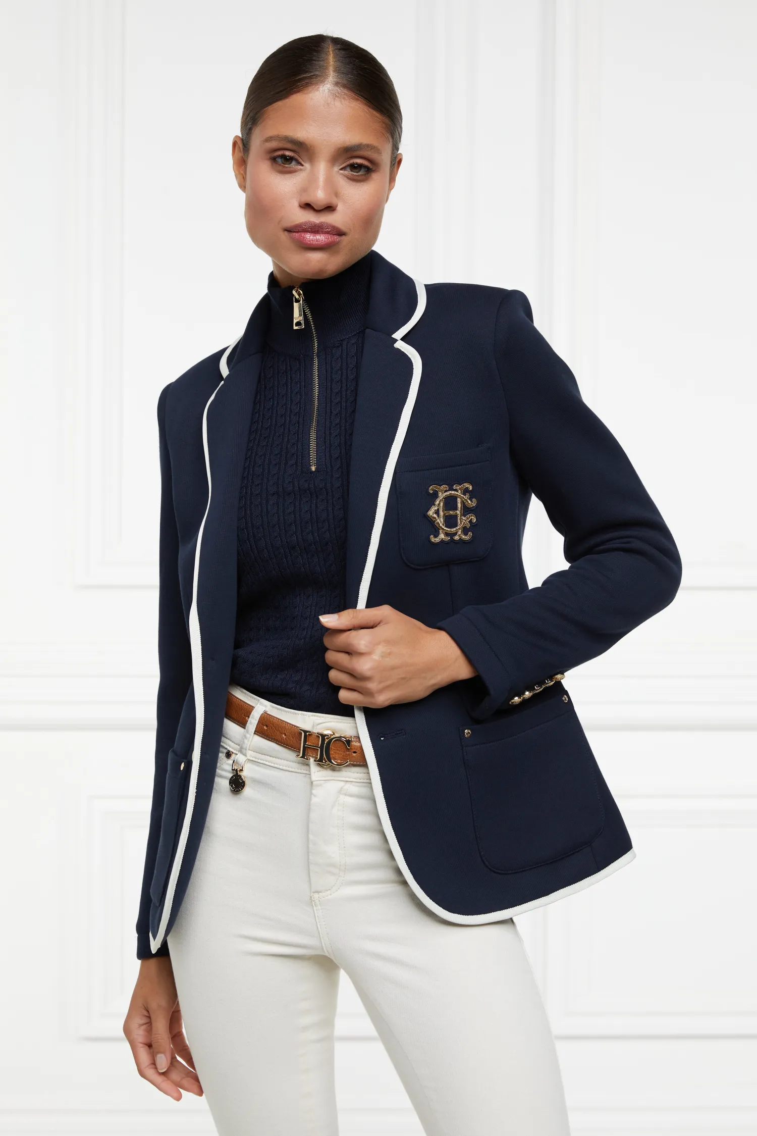 Online Ava Quarter Zip Knit (Ink Navy) Women Knitwear