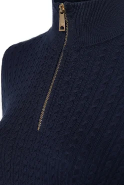 Online Ava Quarter Zip Knit (Ink Navy) Women Knitwear