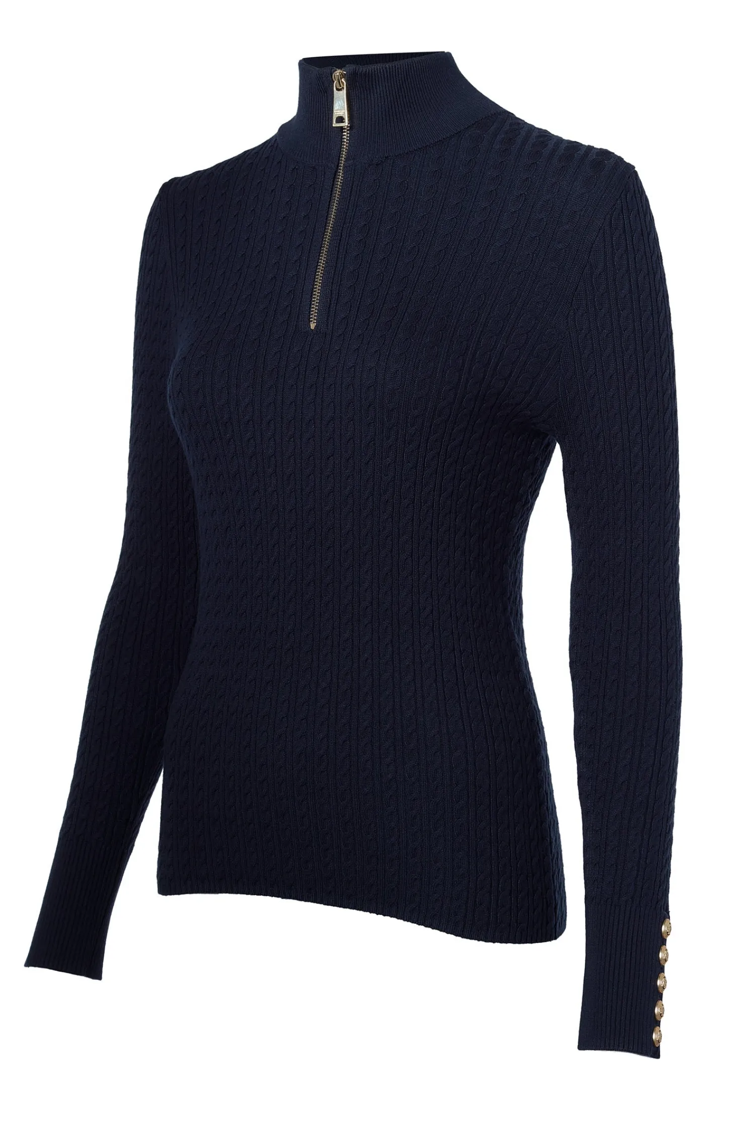 Online Ava Quarter Zip Knit (Ink Navy) Women Knitwear