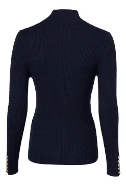 Online Ava Quarter Zip Knit (Ink Navy) Women Knitwear