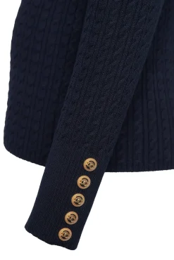 Online Ava Quarter Zip Knit (Ink Navy) Women Knitwear