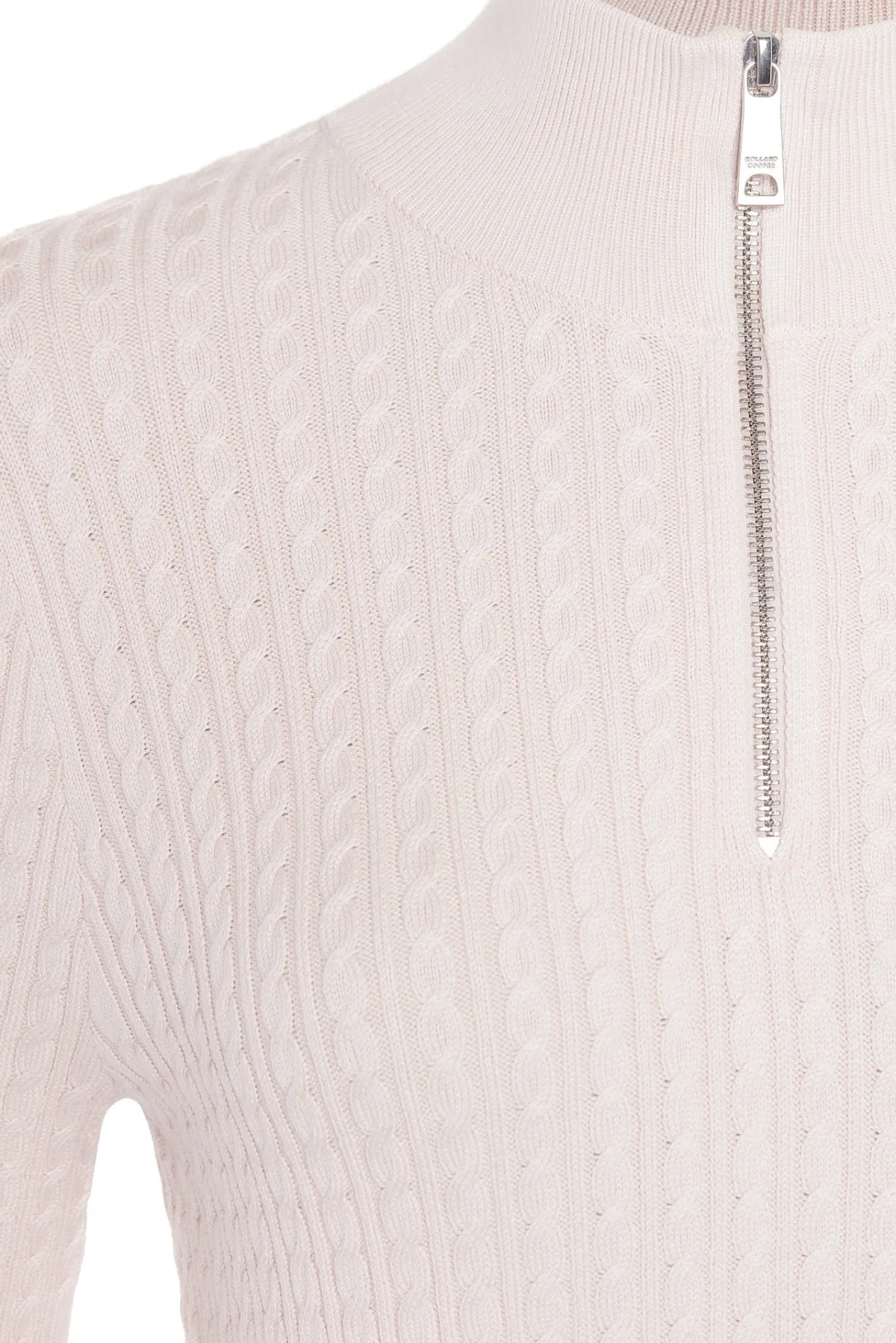 Clearance Ava Quarter Zip Knit (Soft Pink) Women Knitwear