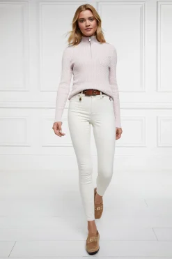 Clearance Ava Quarter Zip Knit (Soft Pink) Women Knitwear