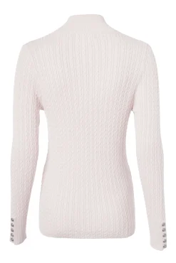 Clearance Ava Quarter Zip Knit (Soft Pink) Women Knitwear
