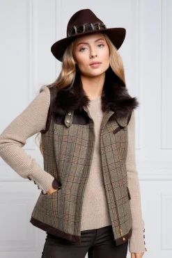 Best Aviator Gilet (Bourbon Tweed) Women Gilets|Tailoring