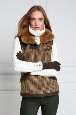 Outlet Aviator Gilet (Hailes Green Tweed) Women Gilets|Tailoring