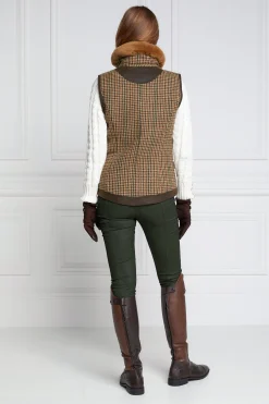 Outlet Aviator Gilet (Hailes Green Tweed) Women Gilets|Tailoring