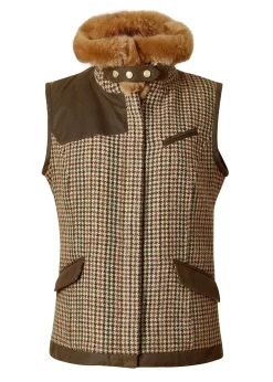 Outlet Aviator Gilet (Hailes Green Tweed) Women Gilets|Tailoring