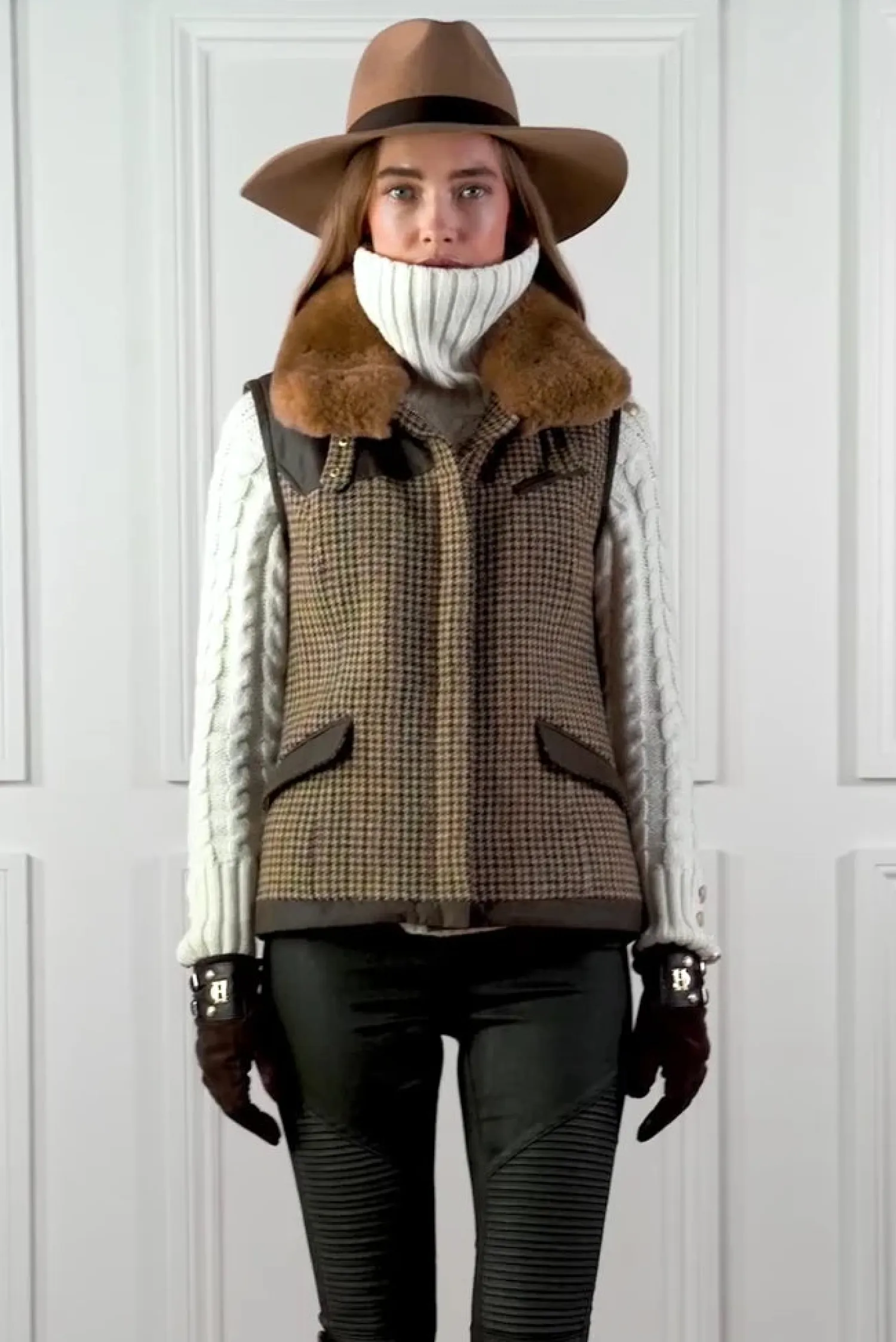 Outlet Aviator Gilet (Hailes Green Tweed) Women Gilets|Tailoring