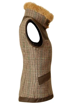 Outlet Aviator Gilet (Hailes Green Tweed) Women Gilets|Tailoring