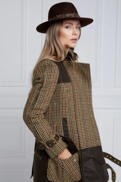 Clearance Balmoral Field Jacket (Hailes Green Tweed) Women Jackets