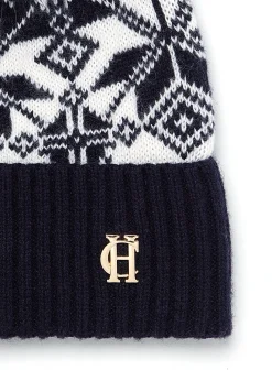 Discount Beatrice Bobble Hat (Ink Navy Cream) Women Hats & Headbands|Hats & Headbands