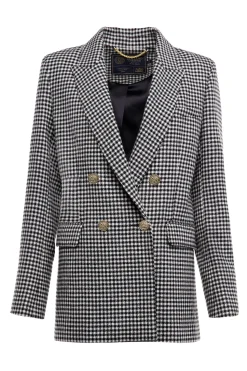 New Belgravia Blazer (Black & White Puppy Tooth) Women Blazers|Tailoring