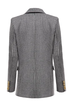 New Belgravia Blazer (Black & White Puppy Tooth) Women Blazers|Tailoring