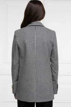 New Belgravia Blazer (Black & White Puppy Tooth) Women Blazers|Tailoring