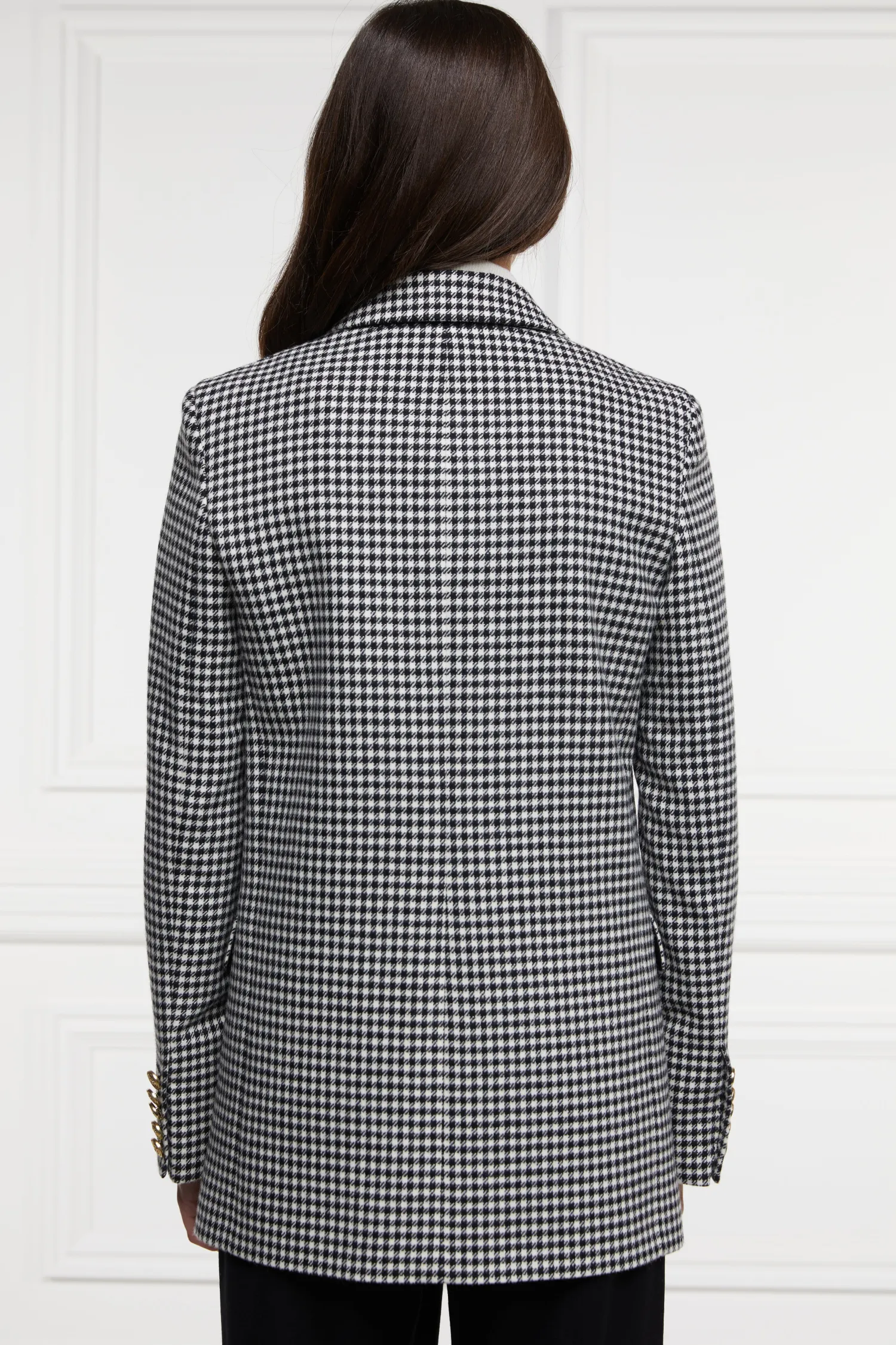 New Belgravia Blazer (Black & White Puppy Tooth) Women Blazers|Tailoring