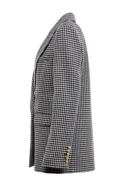 New Belgravia Blazer (Black & White Puppy Tooth) Women Blazers|Tailoring