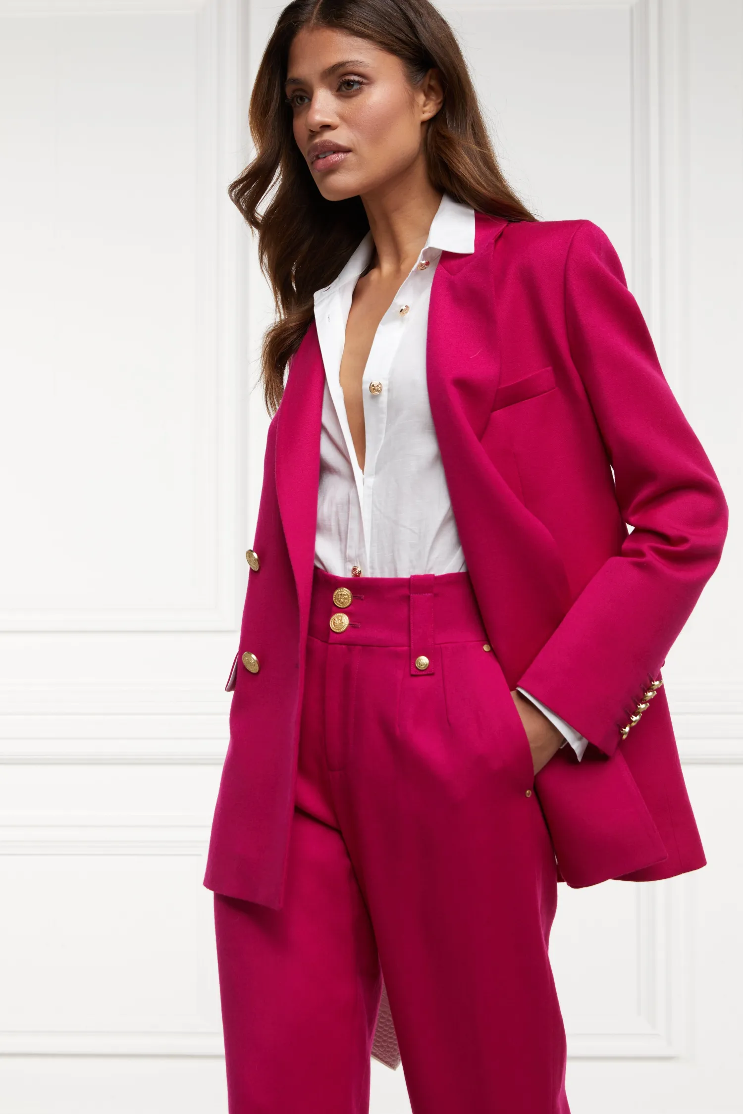 Fashion Belgravia Blazer (Hot Pink Barathea) Women Blazers|Tailoring