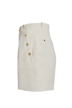 Clearance Belgravia Tailored Short (Natural Linen) Women Shorts|Tailoring