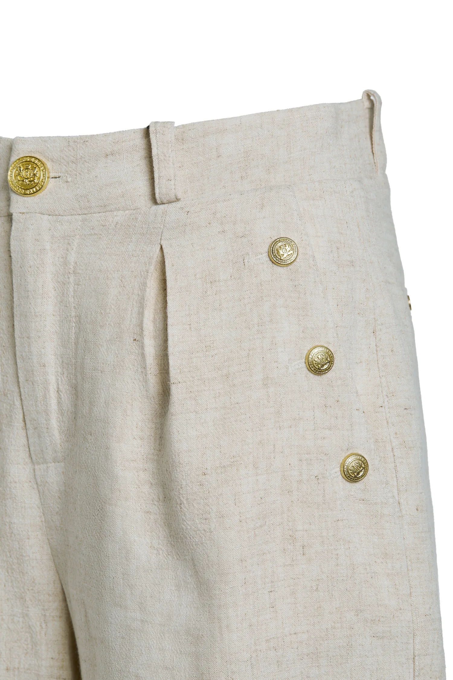 Clearance Belgravia Tailored Short (Natural Linen) Women Shorts|Tailoring