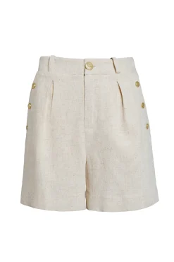 Clearance Belgravia Tailored Short (Natural Linen) Women Shorts|Tailoring