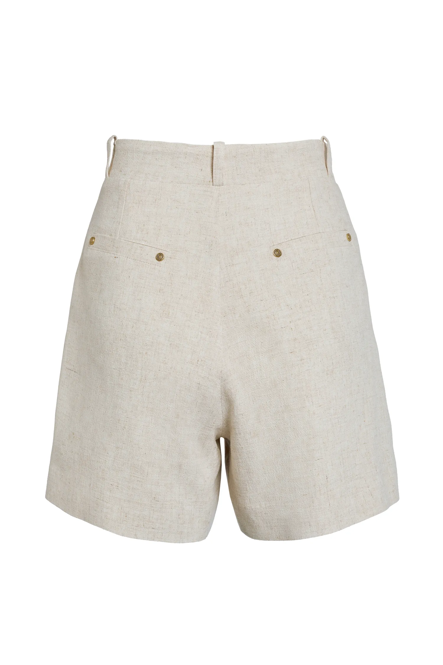 Clearance Belgravia Tailored Short (Natural Linen) Women Shorts|Tailoring
