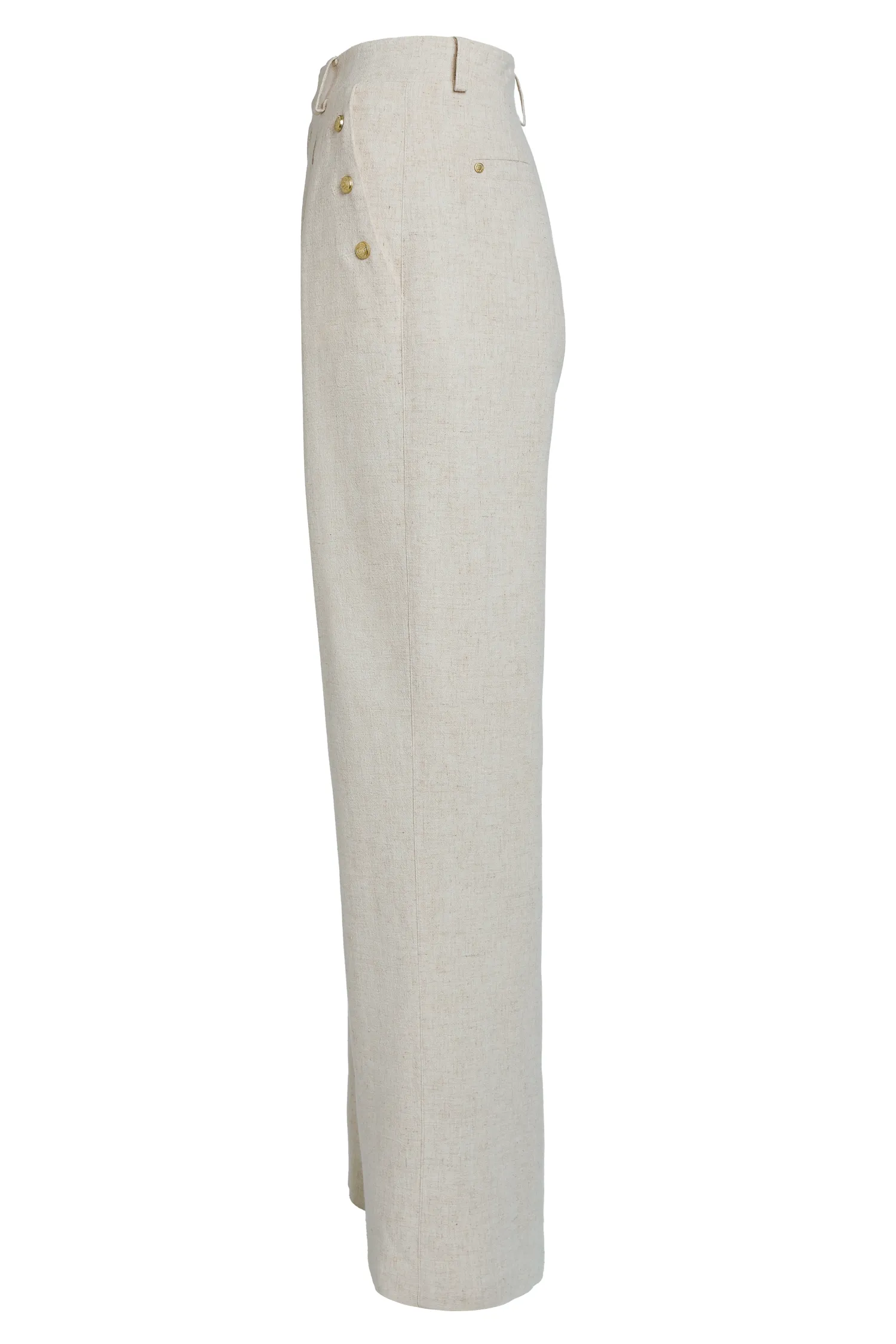 New Belgravia Wide Leg Trouser (Natural Linen) Women Trousers|Tailoring