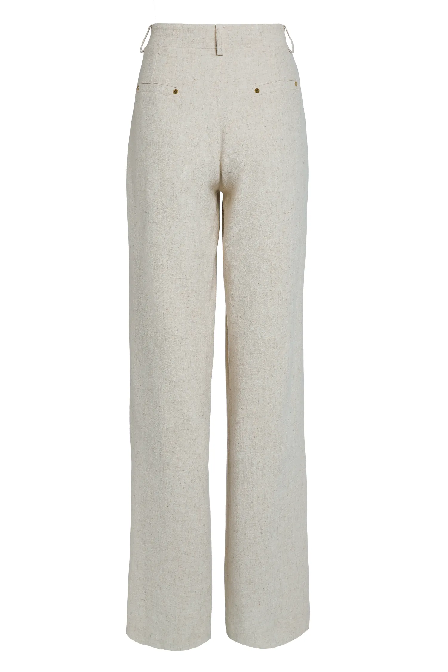 New Belgravia Wide Leg Trouser (Natural Linen) Women Trousers|Tailoring