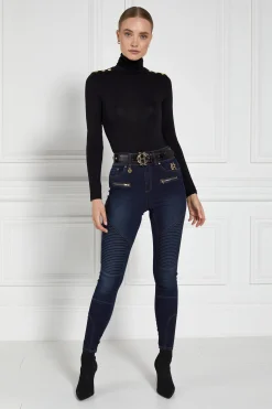 Hot Biker Jean (Deep Indigo) Women Jeans