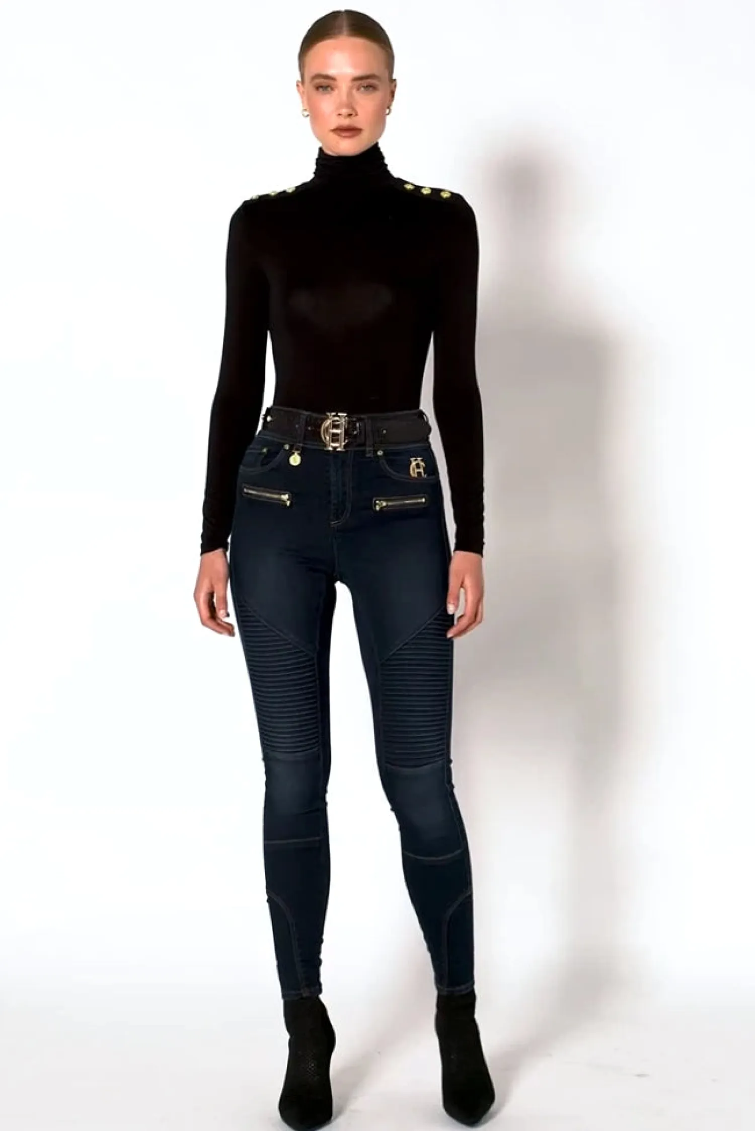 Hot Biker Jean (Deep Indigo) Women Jeans