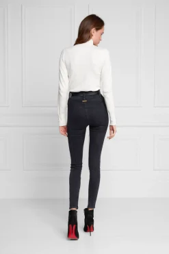 Sale Biker Jean (Washed Black) Women Jeans