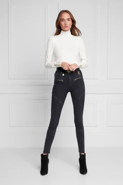 Sale Biker Jean (Washed Black) Women Jeans