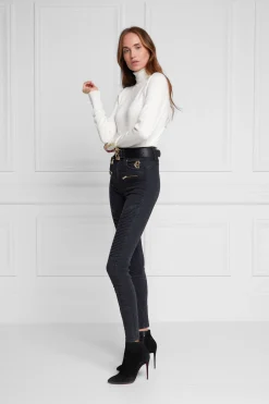 Sale Biker Jean (Washed Black) Women Jeans