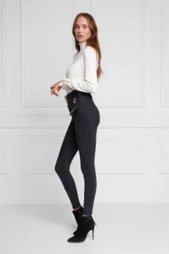 Sale Biker Jean (Washed Black) Women Jeans